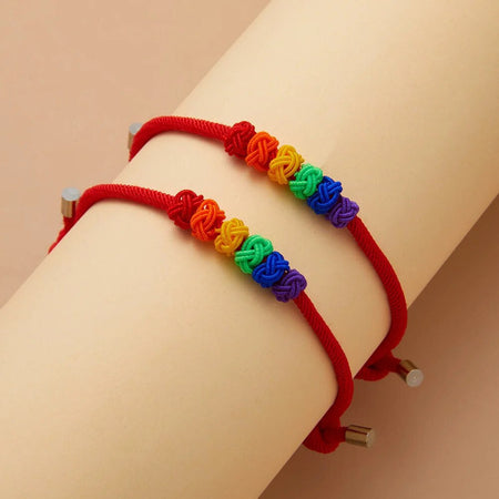 (MM002) Handmade Braided Rope Bracelets with Magnetic Matching Heart // Christmas Gift For Your Boyfriend/Husband
