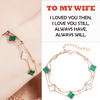 Gemstones Clover + S925 Sterling Silver Bracelet // Perfect Gift For Your Wife