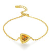 925 Silver + Natural Citrine Bracelet + Luxury Gift Box (V1) // Perfect Gift For Your Daughter
