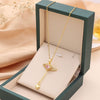 (DM002) Moveable Angel Wings Heart Pendant Necklace With Message Card And Gift Box // Christmas Gift For Your Daughter