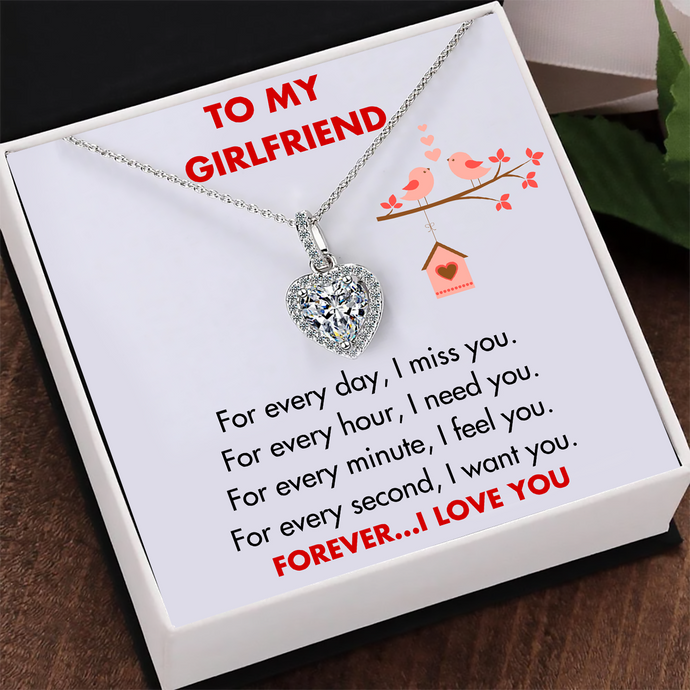 925 Sterling Silver Heart Pendant Necklace // Perfect Gift For Your Girlfriend / GF004