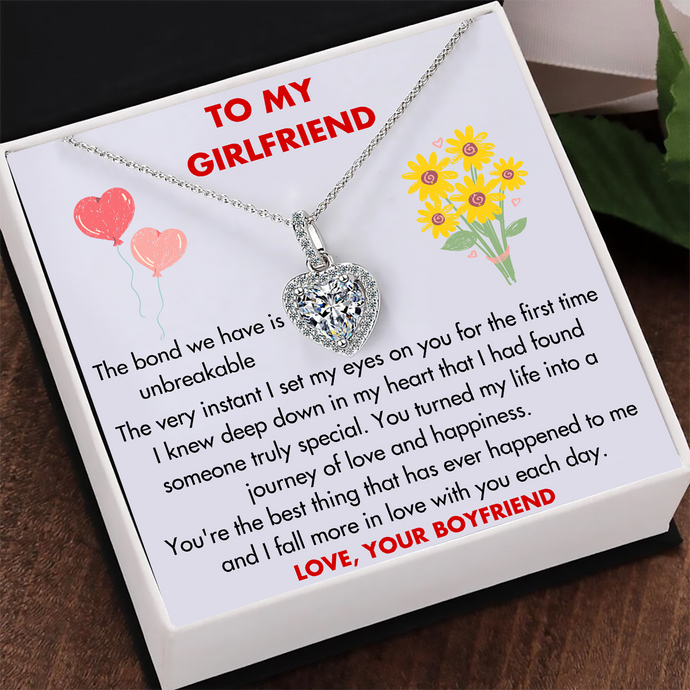 925 Sterling Silver Heart Pendant Necklace // Perfect Gift For Your Girlfriend / GF006