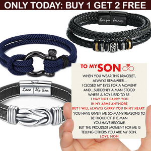 (MS001) Nautical Rope Bracelet With Message Card And Gift Box // Perfect Christmas Gift For Your Son