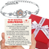 (GF002) Sterling Silver Rose Bracelet With Message Card And Gift Box // Perfect Christmas Gift For Your Girlfriend