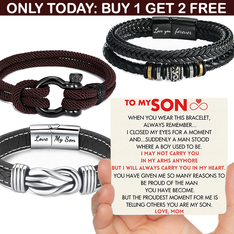 (MS001) Nautical Rope Bracelet With Message Card And Gift Box // Perfect Christmas Gift For Your Son