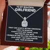 (SUPER SALE- LIMITED TIME) Moissanite Diamond Pendant Sterling Silver Necklace With Message Card And Gift Box // Perfect Christmas Gift For Your Girlfriend