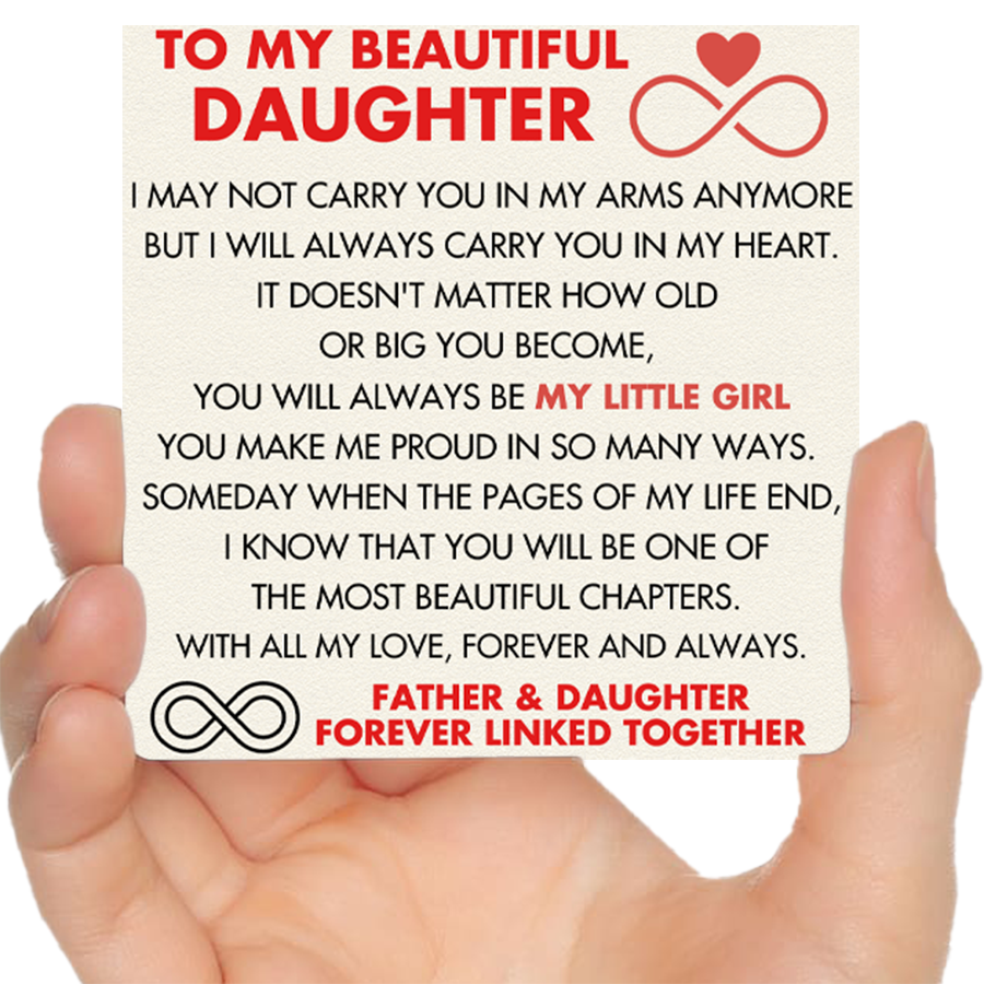 (DD002) Infinity Symbol Bracelet With Message Card And Gift Box // Perfect Christmas Gift For Your Daughter