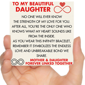 (DM003) Infinity Symbol Bracelet With Message Card And Gift Box // Perfect Christmas Gift For Your Daughter