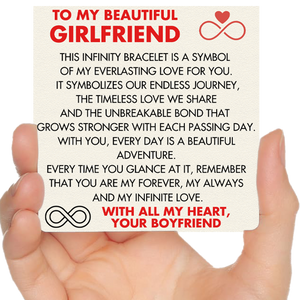 (GF001) Infinity Symbol Bracelet With Message Card And Gift Box // Perfect Christmas Gift For Your Girlfriend