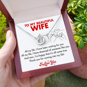 (WF002) Sterling Silver Interlocking Rings Bracelet With Message Card And Gift Box // Perfect Christmas Gift For Your Wife
