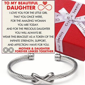 (DM002) Infinity Symbol Bracelet With Message Card And Gift Box // Perfect Christmas Gift For Your Daughter