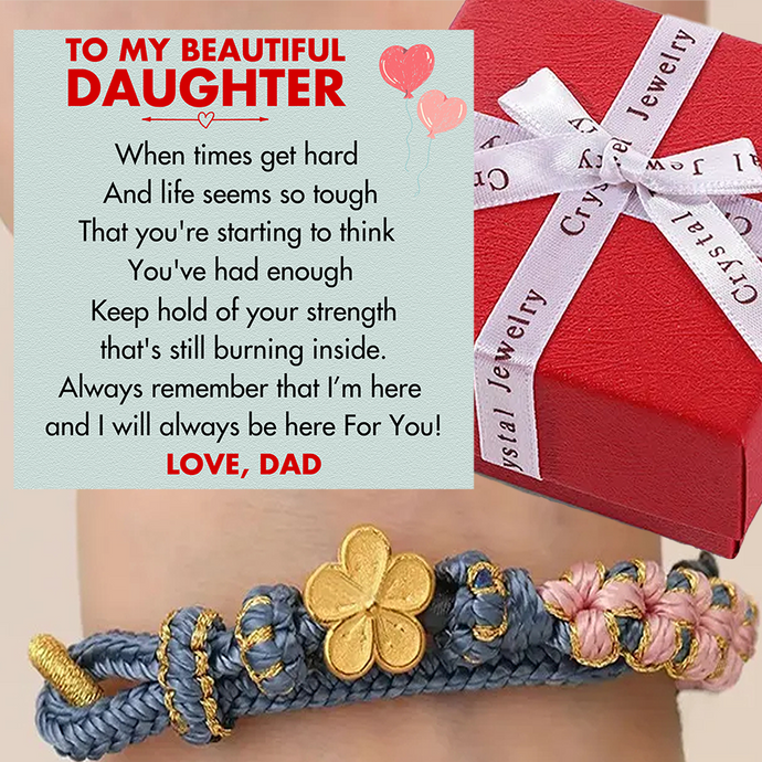 (DD001) Lucky Flower Handmade Braided Woven Bracelet // Perfect Christmas Gift For Your Daughter