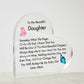 Printed Heart Shaped Acrylic Plaque DM001