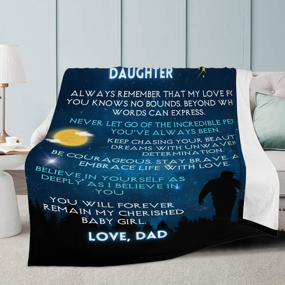 FLEECE BLANKET (JET) // DD001 // PERFECT GIFT FOR YOUR DAUGHTER