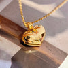 Real 18K Gold Heart Pendant Necklace + Luxury Gift Box // Perfect Gift For Your Wife (V1)