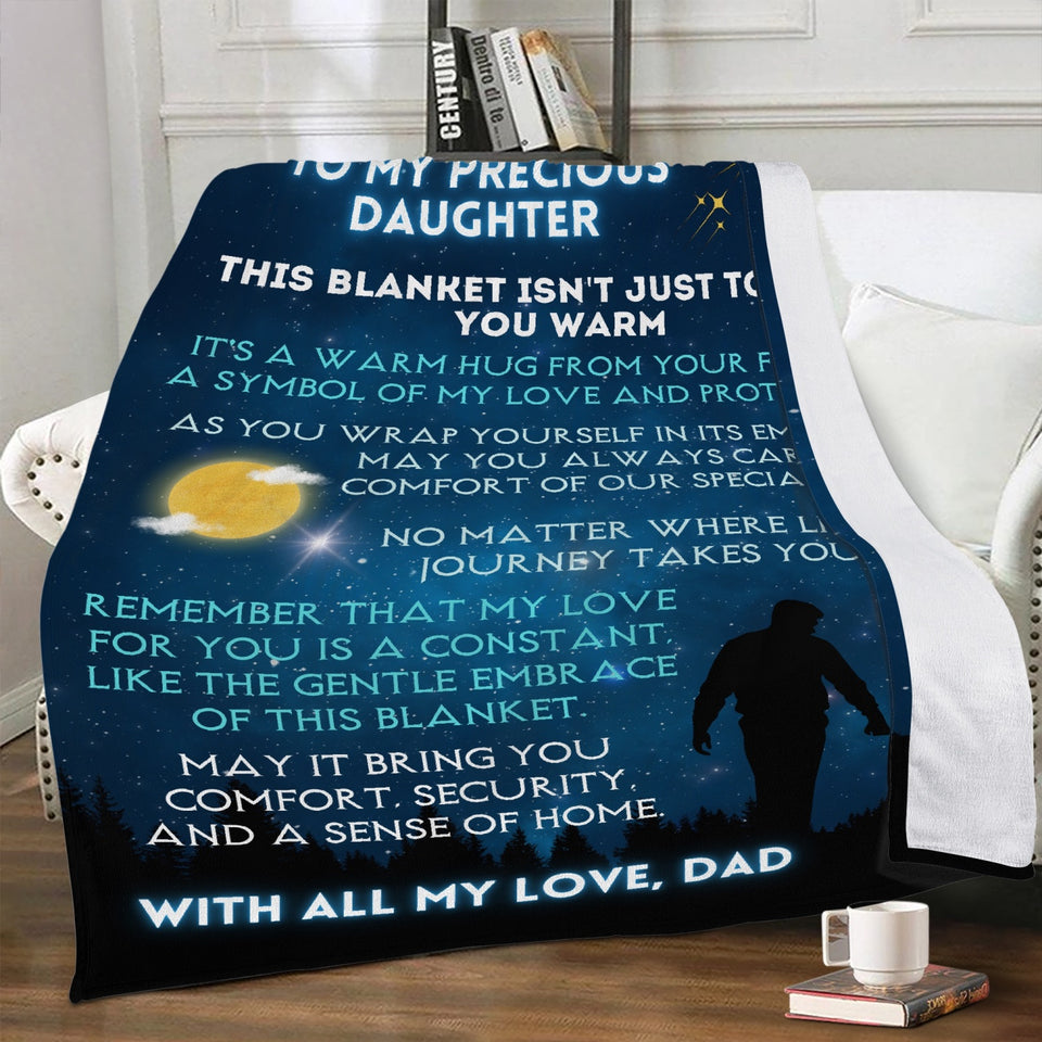 FLEECE BLANKET (JET) // DD002 // PERFECT GIFT FOR YOUR DAUGHTER
