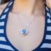 (MM1) Konservierte echte Rose + Kristall-Engelsflügel-Herz-Anhänger-Halskette mit Botschaftskarte und Geschenkbox // Perfektes Geschenk für Ihre Mutter